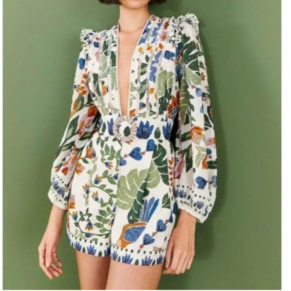 Farm Rio Summer Garden romper